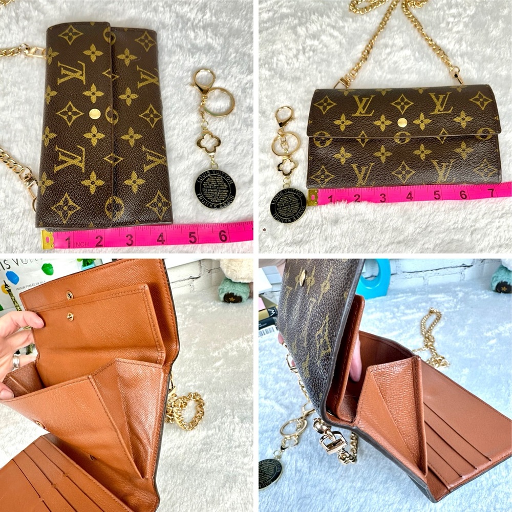 Louis Vuitton Monogram Continental Wallet Crossbody with charm - Picture 15 of 16